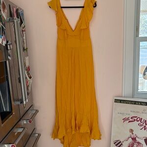 Sunny Yellow Maxi Dress with Ruffles